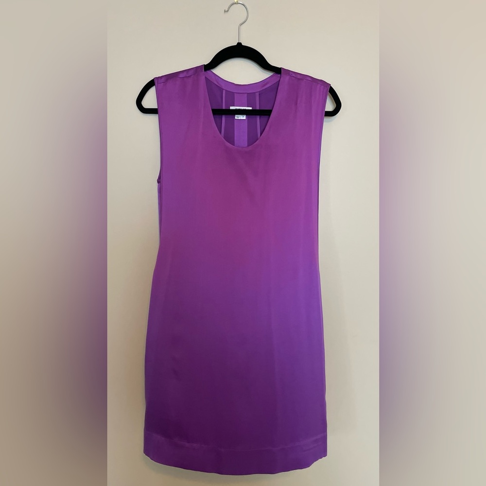 Helmut Lang Amethyst Silk Dress with cut out back